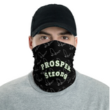 Prosper Strong Black/White Neck Gaiter | Mask | Headband